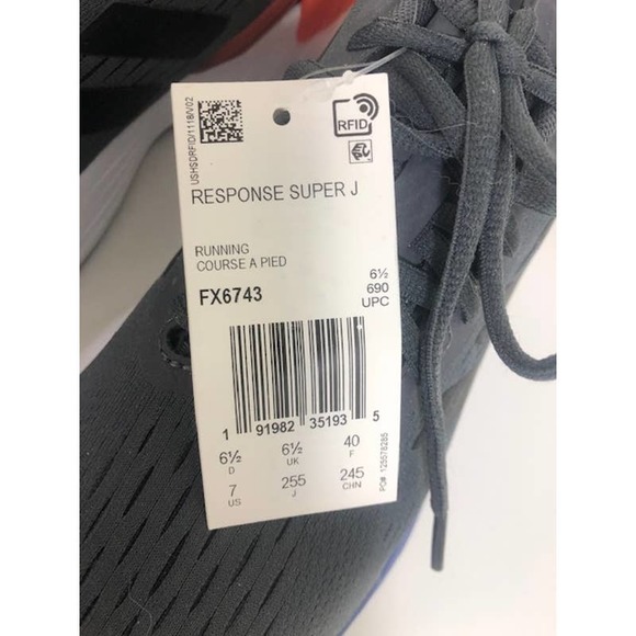 Adidas Response Super J FX6743 Running Shoes Sneakers Gray White Men\'s US 7 main image 7